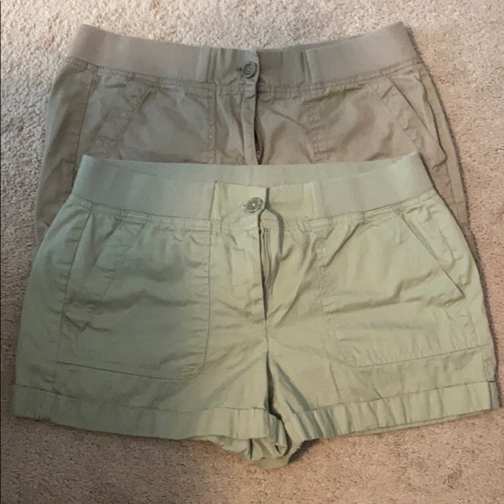 LOFT shorts (2 pairs) grey and sage